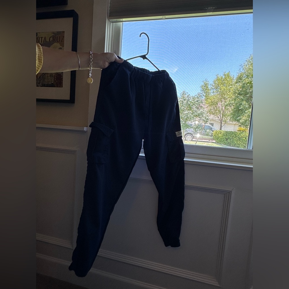 Dark blue pants, got off of SHEIN.